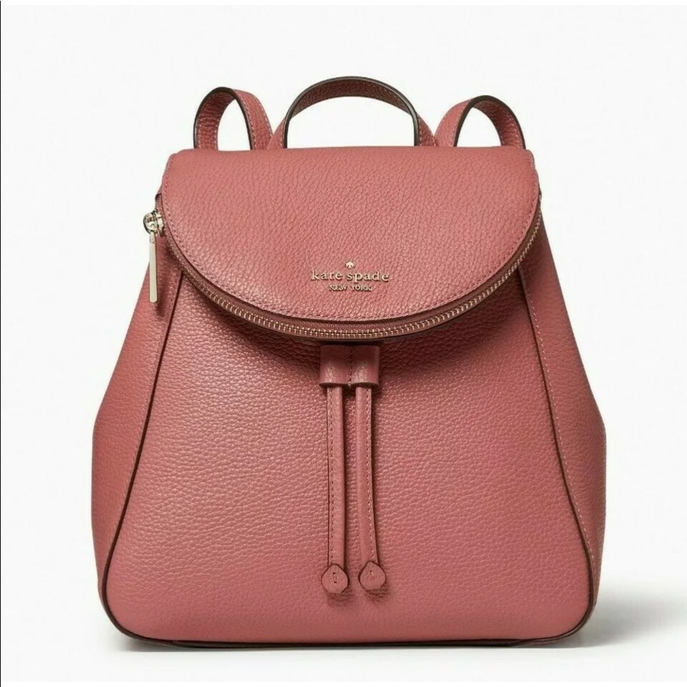 Kate Spade Leila Medium Flap backpack Pomegranate Pink